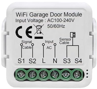 Netplus WLAN Garagentor Steuerung | WiFi Modul Torsteuerung | Gate Controller WLAN SmartLife oder Tuya Smart App | Amazon Alexa/Echo/Dot, Siri, Google Home, Yandex kompatibel