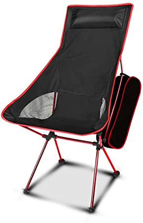 ALEjon Moon Chair, faltbar, tragbar, Outdoor-Möbel für Reisen, Grillen, Strand, Picknick, Wandern, Angeln, maximale Belastung 150 kg, Angelstuhl (Farbe: Rood)