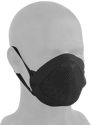 Demi-masque de sport respirant et réutilisable avec équipement de protection pour airsoft, paintball, tactique CS, sports de plein air, gym, cardio, fitness, course à pied, endurance, entraînement