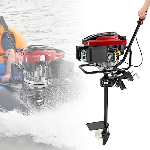 Außenbordmotor,4 Takt 8 PS 196CC Außenborder Motor Benzinmotor Bootsmotor Luftkühlung TCI