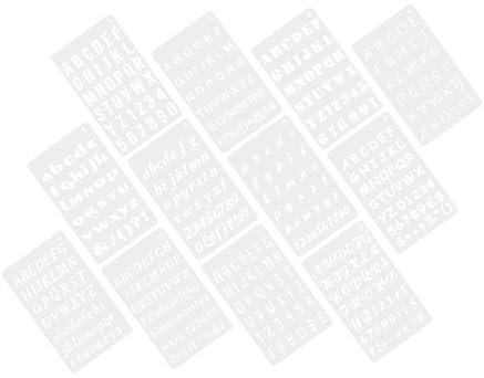 Lurrose 12blätter Schablonen Für Buchstaben Zum Malen Holz Wiederverwendbare Bastelschablonen Aus Pet Buchstabenschablonen Für Airbrush Und Zahlenschablonen Alphabetschablonen Zum Dekorier
