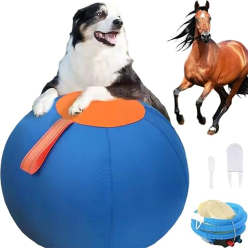 Balle de troupeau pour chiens en PVC avec fermeture éclair et sangle de poignée (M)