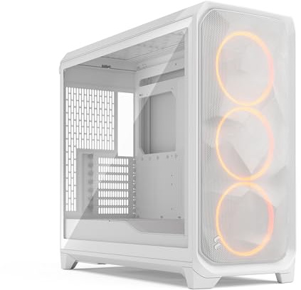 Fractal Design Meshify 3 XL Black Tempered Glass Light Tint - High Airflow PC Gaming Case - Mesh Front Panel - Three Momentum 14 Fans Included - Spacious Interior - GPU up to 512mm