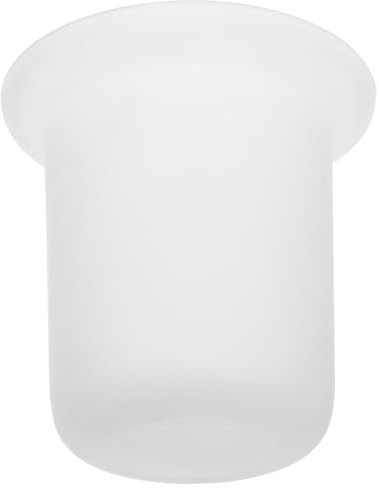 MOLUCKFU Porte-Brosse de Toilettes WC en Verre Blanc Tasse Multifonctionnelle Nettoyage Facile, Salle de Bain à Domicile