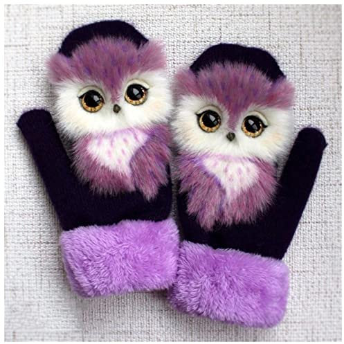 UWLFFLWZ Weihnachtshandschuhe Warme Handschuhe Cartoon Kind Handschuhe Winter Kinder Winter Warme Strickhandschuhe for Kinder Verdickung Strickhandschuhe Weihnachtshandschuhe Kinder(United