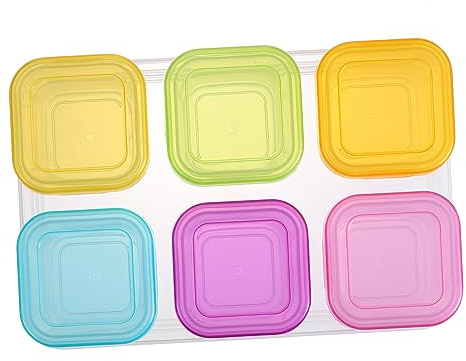 HOOTNEE Babynahrungsbehälter 6 Stück 120ml Lebensmittelecht Pp Mit Deckel Luftdicht Schadstofffrei Aufbewahrungsbox Für Babynahrung Gefrierschrank Mikrowelle Babyprodukte