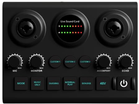 Tarjeta de sonido de micrófono, tarjeta de sonido de entretenimiento, canto de podcast