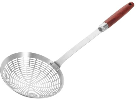 VALICLUD Cuchara Coladora Inoxidable con Rejilla de Aceite para y Hot Pot Gran Capacidad y Filtración Rápida Utensilio Cocina Resistente y Fácil de Limpiar