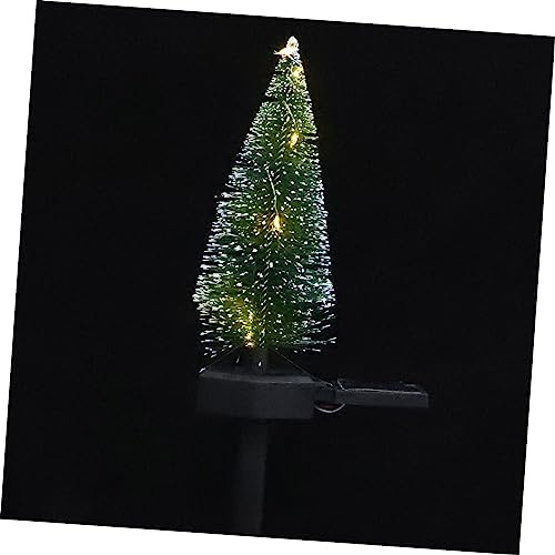 UKCOCO Lámpara Solar Árbol Navidad Exterior Decorativa Luz Jardín Estaca Iluminación Energía Solar Para Patio y Césped Decoración Festiva Para Fiestas Al Aire