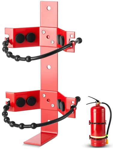 RattanView 1 Pcs Fire Extinguisher Mount Bracket Adjustable, Supports up to 10 lb, Heavy-Duty and Easy Installation, Ideal for Home, Truck, RV, Boat, Commercial Use, Secure and Durable Holder
