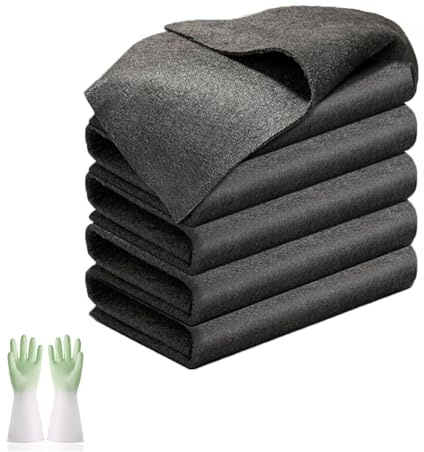 Thickened Magic Cleaning Cloth, Reusable Microfiber Lint-Free Wipes Multipurpose Miracle Rags for Glass, Cars, Windows, Mirrors(5-pc)