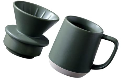 COLLBATH Ceramic Coffee Filter Cup Hand Brewed for Home and Office Use Lightweight Tableware with Delicate Design Gift for Coffee Lovers and Suitable for Travel Camping