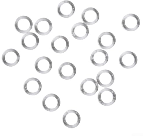 Solaughguy 14mm Clear Plastic Roman Blind Curtain Rings for Vertical Blinds, 20/50/100 Pack, External Diameter 16mm, Internal Diameter 11mm, Transparent Cord Guide Replace(50pcs)