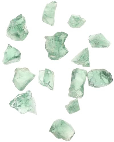Gadpiparty Aquarium Dekosteine 3–5cm Eisgrün Glassteine 2 Pfund Kies für Aquarien Teich Terrarium Langlebige Wasserfeste Aquariensteine für Realistische Unterwasserwelten und Aquascaping