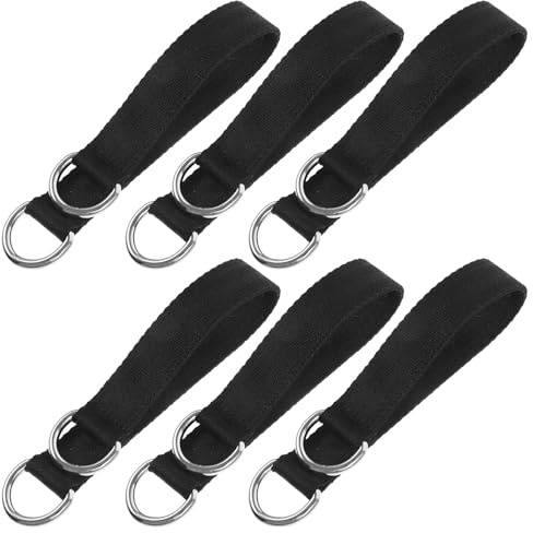 BESPORTBLE Lot de 6 Sangles de Traction pour Musculation, Sangles de Support pour Appareils de Fitness, Bande Élastique pour Bras et Cuisses, Accessoires Polyvalents pour Salle de Sport
