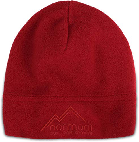 normani Trendige Winter- & Skimütze aus Mikrofleece Farbe Red