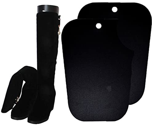 Upstore 2Pairs Black Plastic Thicken Long Automatic Stand Support Shaper Shoe Trees Tall Short Boot Shaper Inserts Pads Knee High Shoes Thigh Boot Holder Hanger for Women Lady Most Shoes(10inch/27cm)