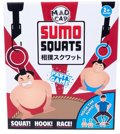 Fizz Creations - Sumo Squats | Das Original Sumo Squat | Lustiges Partyspiel | Perfektes Trinkspiel | Witziges Game für Paare, Freunde oder Familie | Partyspiele | Geschenk für Geburtstagsparty