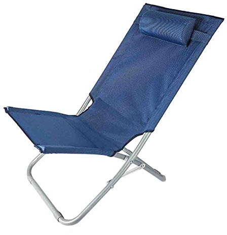 WUTONG Klappstühle für den Innenbereich - Verstellbare Rückenlehne - Gartenliegen und Liegen Tragbarer Liegestuhl zum Lesen von Camping im Freien (blau)