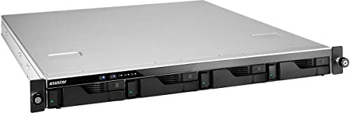 Asustor Lockerstor 4 AS6504RS 4 Bay NAS - 1U Rack Netzwerkspeicher Gehäuse, Quad Core 2.1GHz CPU, 8GB RAM DDR4 mit AS-Rail Schienensatz
