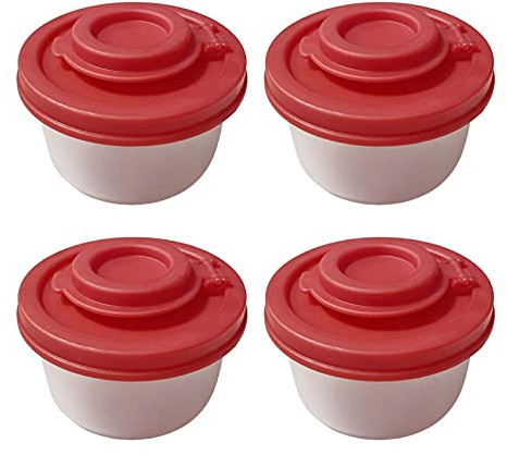 SalièRe Et PoivrièRe RéSistantes à L'Humidité Lot De 2 Grand RéServoir De Sel SalièRes Pour Camping, Pique-Nique, ExtéRieur, Cuisine, Voyage Avec Couvercles Rouges (4PC)