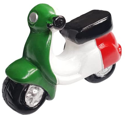 World Trade Aimant 3D pour réfrigérateur Vintage Vespa Drapeau Italie, Calamita Frigo, Décoration Scooter 3D pour tableau magnétique, maison et cuisine, bureau Vert / Blanc / Rouge