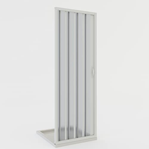 Porta doccia a soffietto in PVC 70 cm H 185 mod. Giglio con apertura laterale