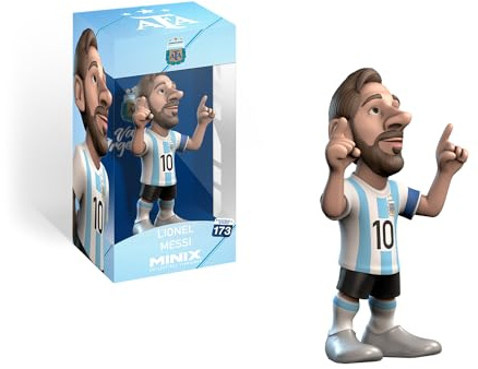 MINIX Lionel Messi Argentina 12cm Figure - Collectible Messi Figure Sports Football Icon Range for Fans