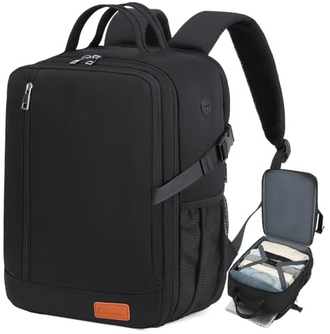 Lossga Handgepäck Rucksack 45x36x20 für Easyjet Flugzeug Reiserucksack 15.6 Zoll Laptop Travel Backpack 30L Unter Sitzplatz Cabin Bag für Herren Damen Teenager, Schwarz