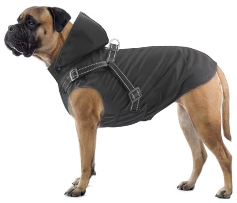 Mosucoirl Impermeabile per cani con cappuccio per cani e cuccioli di piccola media e grande taglia