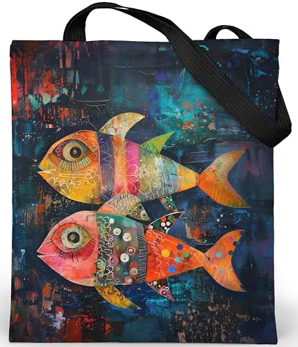 Loxato Tote Bag mit Reißverschluss - Aesthetic Tasche - Samtgewebe Velluto - Stofftasche Damen mit Reißverschluss Groß B37 H42 cm - Jutebeutel Bedruckt - Beuteltasche Damen - Stoffbeutel Aesthetic