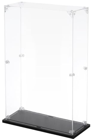 QUARKZMAN Acryl Display Case, 4''x8''x16'' Klarer Display-Box Aufbau Staubdichte Display-Box Aufbewahrungsorganisator für Sammlerstücke Action-Figuren