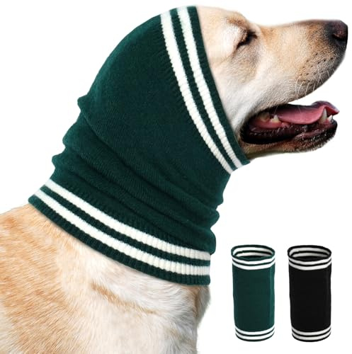 IECOii HundHead Cover,Ohrenschutz Hund,Gehörschutz für Hunde,Head Cover für Hunde,Gegen Kratzen,Grün,S
