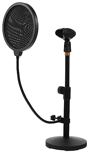 DRESSOOS 1satz Höhenverstellbarer Mikrofonständer Für Desktop Mit Mikrofonhalter Und Popschutzfilter Für Podcasting Und Live-übertragungen
