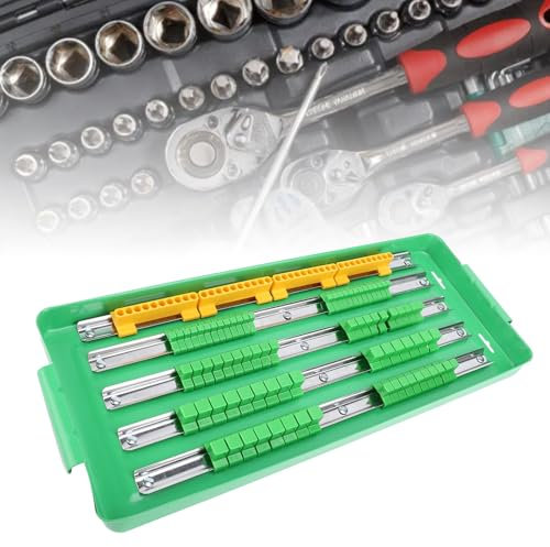 Plateau de Rangement de Douilles Portable, Rail en Aluminium, Douille Multifonctionnelle et Porte-embouts avec Poignée, Rails de Douilles en Aluminium, Support de Douille pour