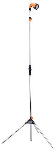 WKIEQACO Hem och trädgård, möbel-trädgårdsdusch med stativ 221 cm aluminium