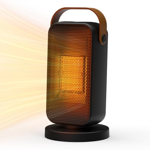 Electric Heater for Home 1200W, Energy Efficient Space Room Heater, Thermostat, 3 Modes 3s Instant Heating, Overheat & Tip Over Protection, Portable & Quiet Heater for Home, Bedroom, Office (black)