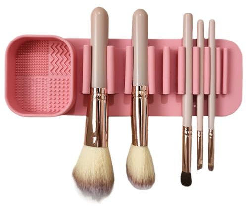 Stendibiancheria per pennelli da trucco, espositore ventilato con vassoio, organizer leggero per strumenti di bellezza, supporto multiuso per truccatori, uso da viaggio, regalo per donne