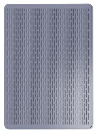 Fenteer Couvre-plaque de Cuisson Tapis de Protection pour Plaque Induction Tapis En Silicone pour Plaque Vitrocéramique Protège-table de Cuisson Accessoire Mu, Gris