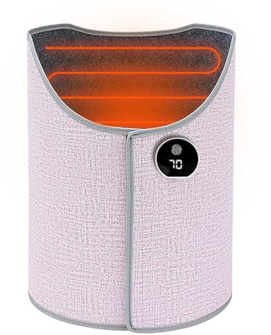 Yulokdwi Chauffe-Pieds de Bureau,5 Niveaux Ajustable Ergonomique Enveloppe Silencieuse | Chauffe-Pieds Portable sous Bureau - Pour Voyage Espace Intérieur Chambre Repos Camping Maison Tente Chambre