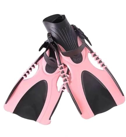 Schwimmflossen for Erwachsene, verstellbare Schnalle, for Schnorcheln, Tauchen, Kurze Flossen for for Reisen zum Schwimmen(Pink,Long)