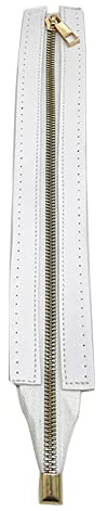 ZYHARUKO 30 cm metall dragkedja praktiskt PU-läder med hål matchande ersättning för väskor handväskor slitstark metall PU-läder ersättning för syväskor