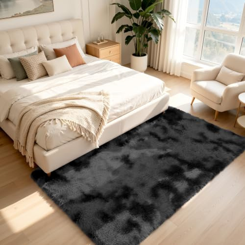 Untimaty Soft Rugs for Bedroom Small Fluffy Shaggy Bedside Rug Bedroom Mats