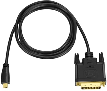 WUKUBO 1M 1.8m Micro HDTV Micro HDMI HD To DVI DVI-D 24+1 24+5 DVI Adapter Cables 3D 1080p For LCD DVD HDTV XBOX PS3 Monitor TV(1m)