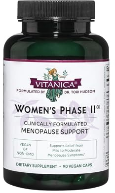 Vitanica Women's Phase II, Menopause Support, Vegan, 90 Capsules