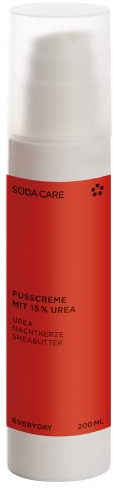 Süda Care Fußcreme mit 15% Urea, Südacare Urea Fusscreme, Verhornung, 200 ml