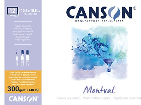 Montval Block rundumgeleimt, 10,5 x 15,5 cm, 12 Blatt, 300 g/m², weiß