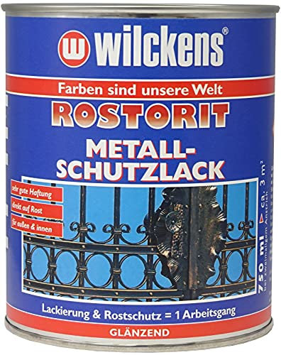 Wilckens Rostorit Metall-Schutzlack, glänzend, 750 ml, Schwarz