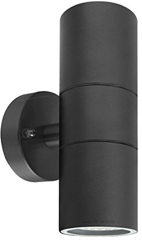 Long Life Lamp Company Black Stainless Steel Double Wall Light IP65 Up Down Outdoor Wall Light ZLC035B