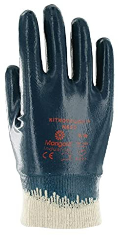 Ansell Nitrotough N650 Gants oléofuges, protection mécanique, Bleu, Taille 11 (Sachet de 12 paires)